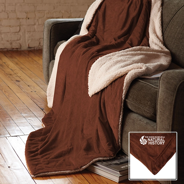 chocolate Oversized Micro Mink Sherpa Blanket