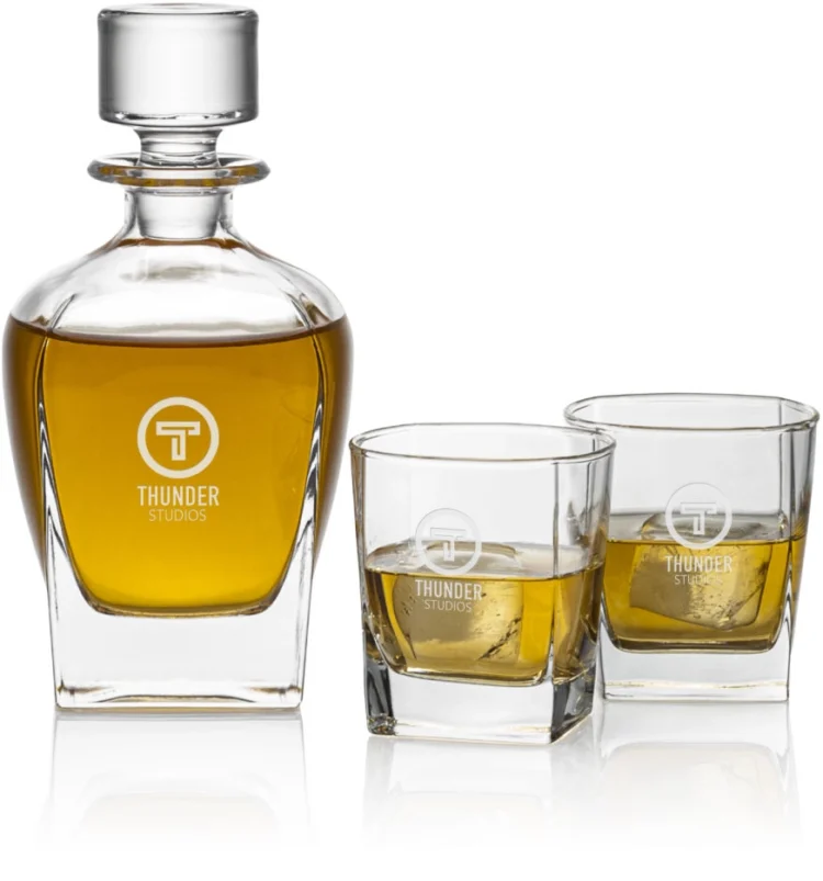 AYSHG-RVHMN Sterling Whiskey Decanter Set
